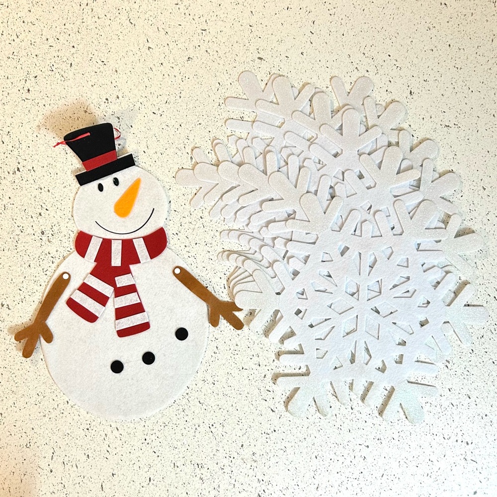 Winter Snow Felt Decorations